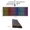 60% Wired Mechanical Keyboard RGB Gaming Office Supplies Keyboards Ergonomic mini USB Teclado gamer Tastiera Meccanica White