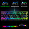68 Keys Gaming Keyboard USB Wired Portable 20 RGB Backlight Korean Keyboard for Windows Laptops Computer