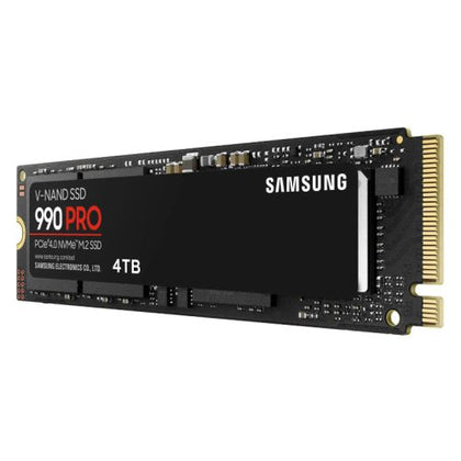 Samsung 4TB 990 PRO M.2 NVMe SSD M.2 2280 PCIe 4.0 V-NAND R/W 7450/6900 MB/s 1600K/1550K IOPS