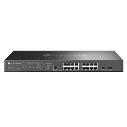 TP-LINK (SG3218XP-M2) Omada 16-Port 2.5G and 2-Port 10GE SFP+ L2+ Managed Switch with 8-Port PoE+ Rackmountable