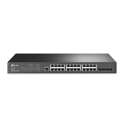 TP-LINK (SG3428) JetStream 24-Port Gigabit L2 Managed Switch with 4 SFP Slots Console Port Fanless Rackmountable