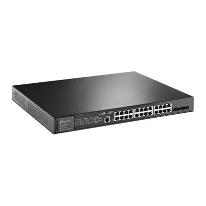 TP-LINK (SG3428XMP) JetStream 24-Port Gigabit & 4-Port 10GE SFP+ L2+ Managed Switch with 24-Port PoE+ Rackmountable