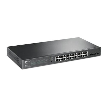 TP-LINK (SG2428P) JetStream 28-Port Gigabit Smart Switch with 24-Port PoE+ 4 GB SFP Slots Rackmountable