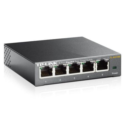 TP-LINK (TL-SG105E) 5-Port Gigabit Easy Smart Switch Steel Case