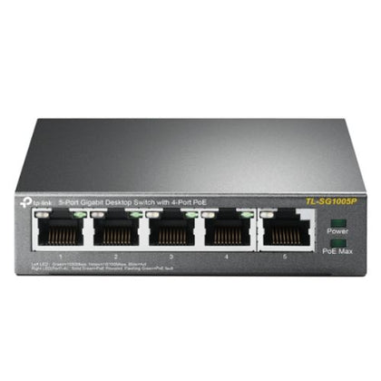 TP-LINK (TL-SG1005P) 5-Port Gigabit Unmanaged Desktop Switch 4 Port PoE+ Steel Case