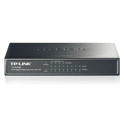 TP-LINK (TL-SG1008P) 8-Port Gigabit Unmanaged Desktop Switch 4-Port PoE Steel Case