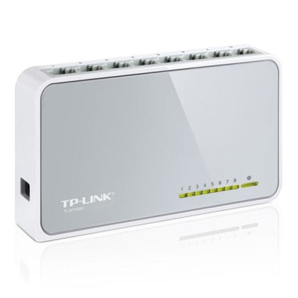 TP-LINK (TL-SF1008D V12) 8-Port 10/100 Unmanaged Desktop Switch Plastic Case