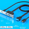 20Gbps USB 3.2 USB-C and 2x USB-A 5Gbps Adapter Cable w/ Full-Profile PCI Bracket Cover,TypeE to USB-C,USB 19Pin to 2 USB-A,0.5m