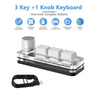 USB Mechanical Keyboard Gamer 3Keys Macro Custom Keyboard RGB Gaming Custom Programming Knob Mini Keyboard Keypads For Photoshop