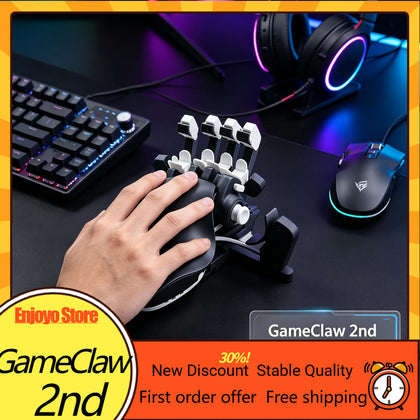 New GameClaw 2nd Gen One‑Handed Gaming Keyboard Ergonomic Customizable Keys Single‑Hand Fits Hand 16‑19cm for FPS MOBA PC Games