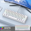 K61 Wired Mechanical Gaming Keyboard, 60% 61 Keys Mini RGB Backlit, Red/Blue Switch, Type-C Compact Keyboard for PC Laptop
