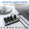 6 Keys 1 Knob RGB Programming Macro Gaming Knob Keypads Mini Custom Programming Keyboard USB Mechanical Keyboard for Photoshop