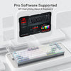Redragon K631 Gery 65% Wired RGB Gaming Keyboard, 68 Keys Hot-Swappable Compact Mechanical Keyboard