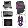 5 in 1 RGB Gaming Keyboard Mouse Combo One Handed Controller Converter  Wired Low Latency for PUBG Mobile Android iOS PC