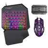 5 in 1 RGB Gaming Keyboard Mouse Combo One Handed Controller Converter  Wired Low Latency for PUBG Mobile Android iOS PC