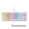 60% Wired Mechanical Keyboard RGB Gaming Office Supplies Keyboards Ergonomic mini USB Teclado gamer Tastiera Meccanica White