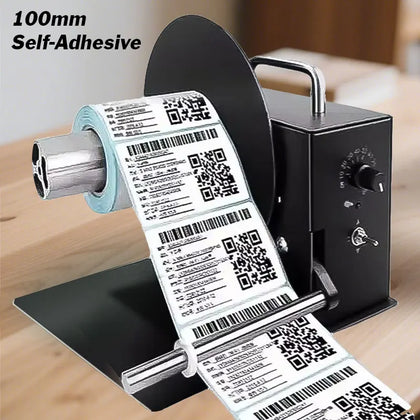 Automatic Label Rewinder 100mm Self-Adhesive Barcode Paper Two-Way Rewinding Machine Label Recycling Machine