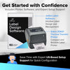 Original Zebra ZD621 Thermal Barcode Printer,USB Host Ethernet Connectivity Printer Desktop Barcode Printer for Warehouse Office