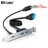 20Gbps USB 3.2 USB-C and 2x USB-A 5Gbps Adapter Cable w/ Full-Profile PCI Bracket Cover,TypeE to USB-C,USB 19Pin to 2 USB-A,0.5m