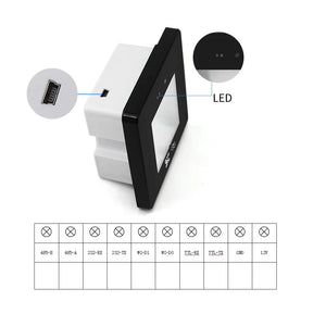 RFID Barcode 2D QR Code Reader Wiegand USB RS232 TTL RS485 Access Control Reader