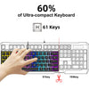 60% Wired Mechanical Keyboard RGB Gaming Office Supplies Keyboards Ergonomic mini USB Teclado gamer Tastiera Meccanica White