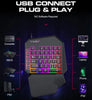 5 in 1 RGB Gaming Keyboard Mouse Combo One Handed Controller Converter  Wired Low Latency for PUBG Mobile Android iOS PC