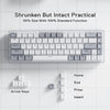 Redragon K631 Gery 65% Wired RGB Gaming Keyboard, 68 Keys Hot-Swappable Compact Mechanical Keyboard