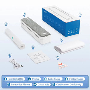 Desktop A4 Bluetooth  Printer Thermal Barcode Label Printer Printing for Business Travel  Printing