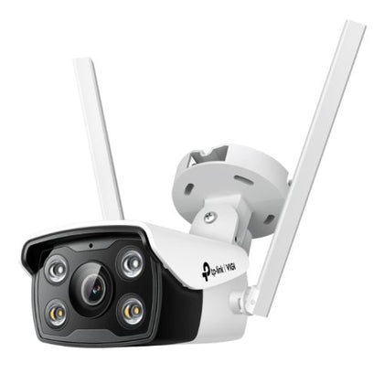 TP-LINK (VIGI C340-W 4MM) 4MP Outdoor Full-Colour Wi-Fi Bullet Network Camera w/ 4mm Lens Spotlight LEDs Smart Detection Two-Way Audio H.265+