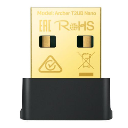 TP-LINK (Archer T2UB Nano) AC600 (433+200) Wireless Dual Band Nano USB Adapter Bluetooth 4.2 Advanced WPA3 Security