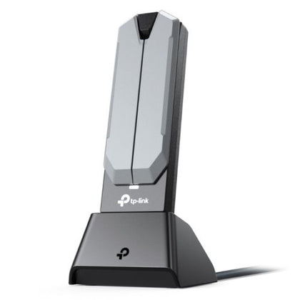 TP-LINK (Archer TBE400UH) BE6500 Wi-Fi 7 High Gain Wireless USB Adapter Tri-Band USB 3.0 MLO MU-MIMO OFDMA Multi-RU Cradle