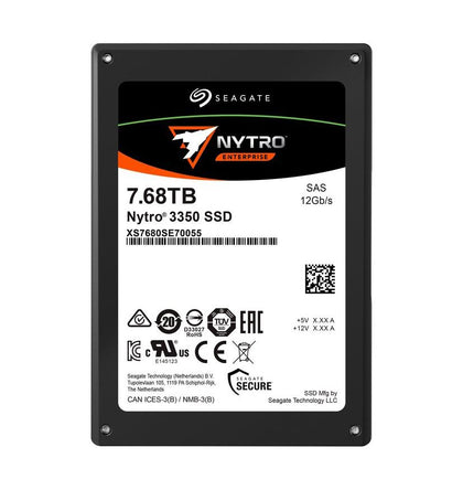 XS7680SE70055 | Seagate Nytro 3350 Series 7.68TB 3D Enterprise Triple-Level Cell SAS 12Gbps (SED Encryption) 2.5" Solid State Drive