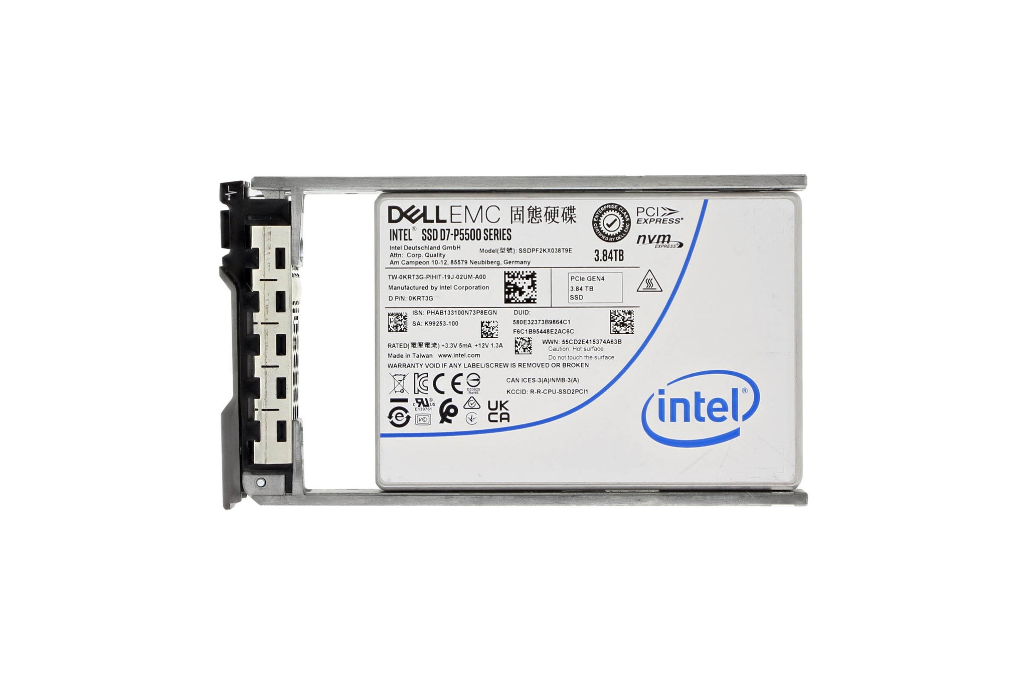 KRT3G | Dell 3.84TB Triple-Level Cell PCI Express NVMe 4.0 x4 U.2 , 2.5" Solid State Drive