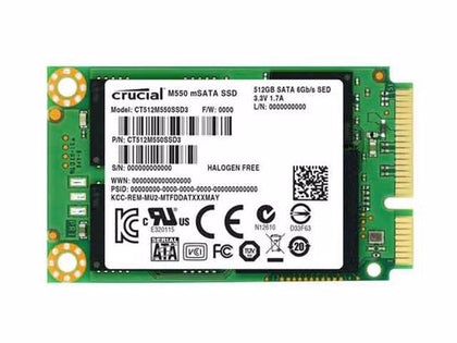 CT480M500SSD3.PK01 Crucial M500 Series 480GB MLC SATA 6Gbps mSATA Internal Solid State Drive