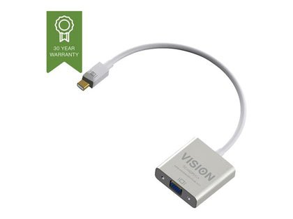 TC-MDPVGA | Vision Techconnect Video Adapter Mini DisplayPort (M) to HD-15 (VGA) (F) 22 cm White