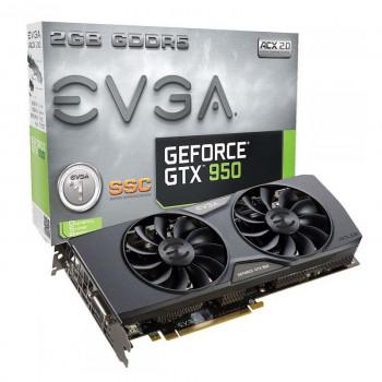 02G-P4-1958-KR | EVGA GeForce GTX 950 2GB SC Gaming (DP, HDMI, Dual DVI), Silent Cooling Graphics Card