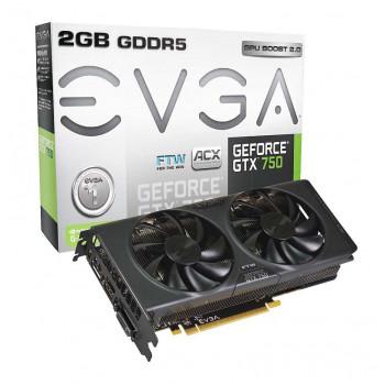 02G-P4-2758-KR | EVGA GeForce GTX 750 2GB FTW with ACX Cooling Video Graphics Card