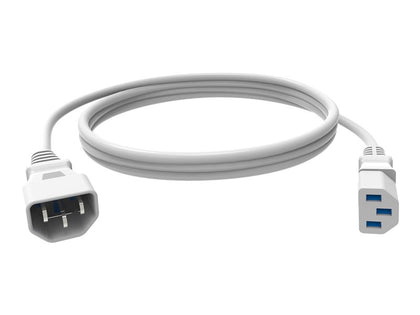 TC 0.5MIECEXT | Vision Professional 0.5M IEC POWER EXTENSION Cable C13 TO C14 White Conductor thickness: 0.75mm2 Voltage Rating: 250V Amp Rating 10A Outer Diameter: 6.8mm