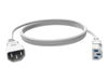 TC 0.5MIECEXT | Vision Professional 0.5M IEC POWER EXTENSION Cable C13 TO C14 White Conductor thickness: 0.75mm2 Voltage Rating: 250V Amp Rating 10A Outer Diameter: 6.8mm