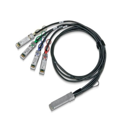 MCP7F00-A001 | Mellanox LinkX Passive Copper Hybrid ETH Network Cable SFP28 (M) to QSFP28 (M) 1 m SFF-8402/SFF-8665/SFF-8431/SFF-8432/IEEE 802.3bj/IEEE P802.3by passive Black