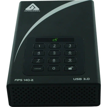 ADT-3PL256F-8000 | Apricorn Aegis Padlock DT 8TB SuperSpeed USB 3.0 8MB Cache (AES-256 FIPS 140-2) 3.5-inch External Hard Drive