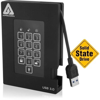 A25-3PL256-S4000F | Apricorn Aegis Padlock 4TB USB 3.0 (AES-256 / FIPS SED) External Solid State Drive