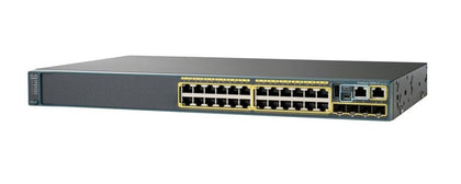 WS-C2960X-24PD-L Cisco Catalyst 2960X-24PD-L Switch Managed 24 x 10/100/1000 (PoE+) + 2 x 10 Gigabit SFP+ desktop Rack-Mountable PoE+ (370 W)