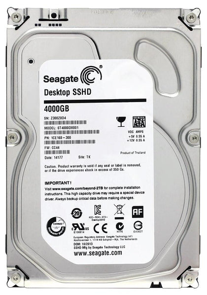 1CE168-300 Seagate Desktop SSHD 4TB 7200RPM SATA 6GB/s 64MB Cache 8GB SSD 3.5-inch Hybrid Hard Drive