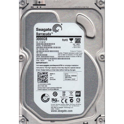 1CH166-510 | Seagate Barracuda 3TB 7200RPM SATA 6GB/s 64MB Cache 3.5-inch Hard Drive