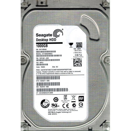 1ER162-020 Seagate Barracuda 1TB 7200RPM SATA 6GB/s 64MB Cache 3.5-inch Hard Drive