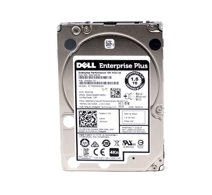 1GR202-157 Dell Enterprise Plus 1.8TB 10000RPM SAS 12Gbps 2.5-Inch Hard Drive