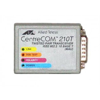 210TX | Allied Telesis CentreCom IEEE 802.3 10Base-T MAU RJ45 to AUI Twisted Pair Transceiver
