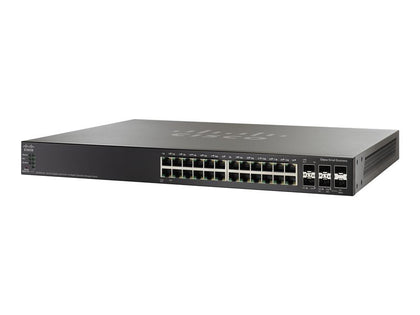 SG500X-24-K9-G5 Cisco Small Business SG500X-24 Switch L3 Managed 24 x 10/100/1000 + 4 x 10 Gigabit SFP+ Rack-Mountable
