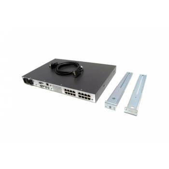 262586-B21 HP 16-Port IP KVM Console Switch Box 3x1x16 RJ-45 Server 1U Rack-Mountable